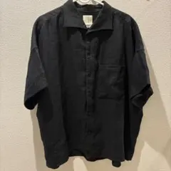 Gorsch イタリアンカラーリネンシャツ 黒 Gorsch イタリアンカラーリネンシャツ 黒 - メルカリ