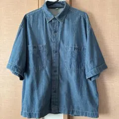 GU デニムブルー 半袖シャツ