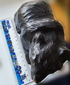 木製クマ彫刻 (小)(鮭なし)