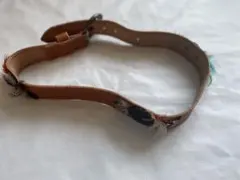 レザー　コンチョ＆フェザー付きベルト