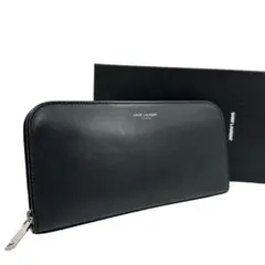 【極美品】サンローラン　ラウンドファスナー　長財布　レザー　ブラックのサムネイル