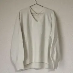 GU オフホワイト ニットセーター XL