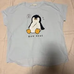 AS KNOW AS ペンギン柄 刺繍半袖Tシャツ ライトブルーのサムネイル