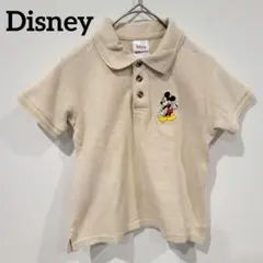 Disney store ポロシャツ ベージュ ワンポイント ボタン付き 刺繍のサムネイル