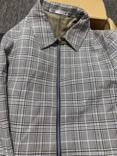 13.ZARA チェック柄 ジップアップジャケットのサムネイル
