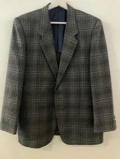 グレー系チェック柄テーラードジャケット