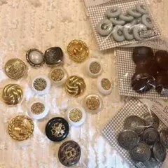 新品未使用　ボタン まとめ売り アンティークボタン ハンドメイド資材 手芸材料