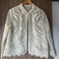 ロ*姫様 【美品】定価33000円コットンアイレットフラワージップアップ