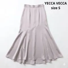 YECCA VECCA イェッカヴェッカ　アシメマーメイドサテンスカート