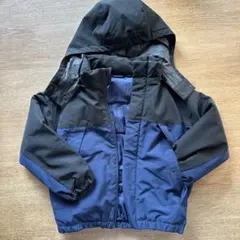 ユニクロUNIQLO 中綿ダウンコート ネイビー/ブラック 130