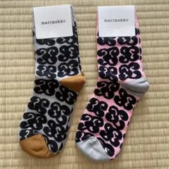 「新品未使用」marimekko ソックス 2足セットのサムネイル
