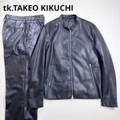 1633✨美品✨ tk.タケオキクチ セットアップ M 黒 フェイク レザーのサムネイル
