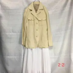 最終値下げ‼️昭和平成レトロ　ヴィンテージ ジュンコ　シマダ麻100% ジャケットのサムネイル
