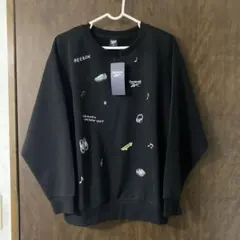 最終価格お値下げReebokトレーナー黒Ⓜ️