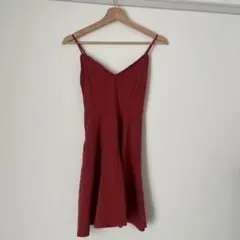 レッド キャミワンピース フレア forever21