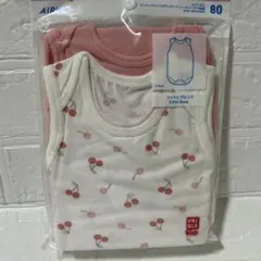 UNIQLO エアリズム コットンブレンドボディスーツ80サイズ 2枚組