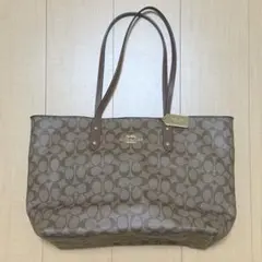 雪*様 COACH シグネチャー トートバッグ ベージュ ピンク 美品 - メルカリ