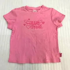 130㎝　メゾピアノ 半袖 シャツ ピンク　260124116