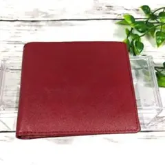 【新品♪】✨️ビジネスレザーファクトリー 二つ折り財布(小銭入れあり) レッド