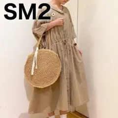 SM2 サマンサモスモス ゆったり セーラー衿ワンピース リネン 羽織