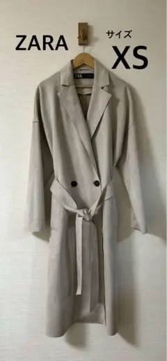 ZARA フェイクスエードロングコート チェスターコートXS 春コート