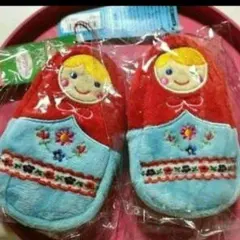 △ハンドクリームポーチ 2個　ぬいぐるみポーチ マトリョーシカストラップ