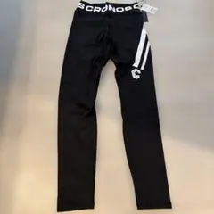CRONOS ブラックレギンス ストライプデザイン