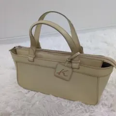 Kitamura　ハンドバッグ　オールレザー　ベージュ