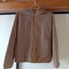 ブラウン フード付き 軽量ジャケット