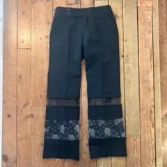 美品】コムデギャルソン リラックスフィット 黒パンツ ギャザー