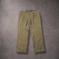 LAUREN Ralph Lauren2タックウールスラックスブラウンワイドパンのサムネイル