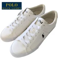 【新品】POLO RALPH LAUREN ホワイトキャンバススニーカー27.5のサムネイル