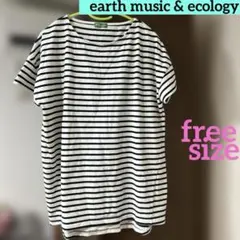 earth music&ecology【FREE size】半袖Tシャツ