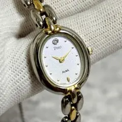 【稼働】SEIKO ALBA PINO ブレスウォッチ ダイヤ1P コンビ