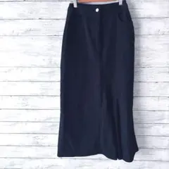 スカート ロング マーメイドスカート S 黒 デニム 綿100% お洒落 女子