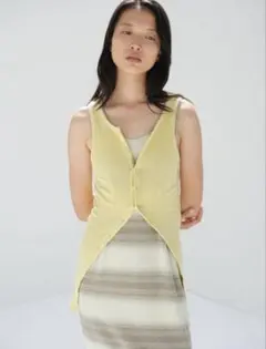 AURALEE ORGANIC SOFT RIB TANK イエロー 1のサムネイル