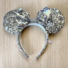 ディズニー　ミニーカチューシャ　スパンコール　　シルバー