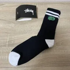 【新品未使用品】Stussy ストライプソックス ①ブラック
