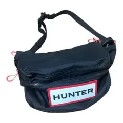 HUNTER ブラック ショルダーバッグ (ナップサックに変形可能)のサムネイル