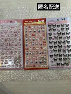 サンリオ　ボンボンドロップシールミニ　キティ赤ピンク　くロミ