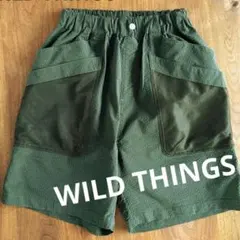 WILD THINGS ダークグリーン　ハーフパンツ　サイズＭ（140㎝）