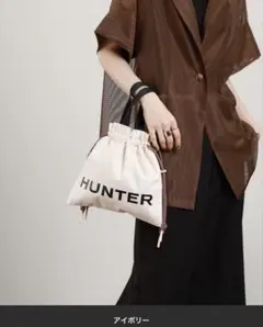 HUNTER ビッグトートバッグ ベージュ 旅行用バッグ - メルカリ