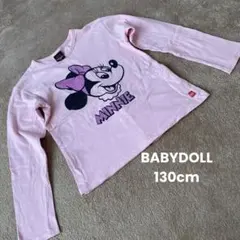BABYDOLL ミニーマウス 長袖カットソー 130cm コットン