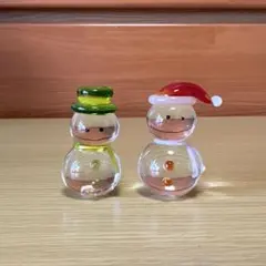 ガラス細工 雪だるま 置物 - メルカリ