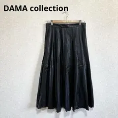 DAMA collection レザープリーツスカート 合皮 黒 ウエスト67