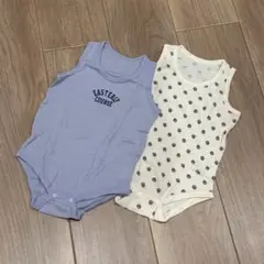 【新品・未使用】tete a tete ワッフルタンクトップ肌着　2枚セット90