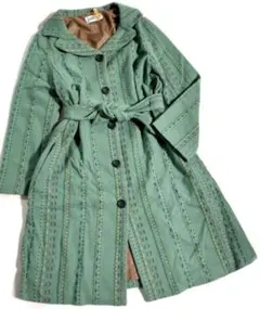 激レアヴィンテージ ホコモモラ ベルト付きロングコート 2way レトロ くすみ