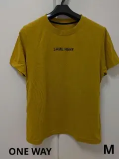 【値下げ】美品！ONE WAY Uネック　半袖 Tシャツ M　からし色のサムネイル
