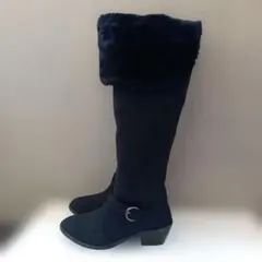 ESPERANZA♥2wayファー付きブラックニーハイブーツ♥美品送料込み