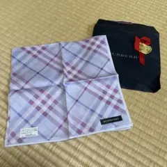 BURBERRY ハンカチ チェック柄 パープルのサムネイル